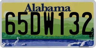 AL license plate 65DW132