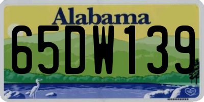 AL license plate 65DW139