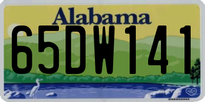 AL license plate 65DW141