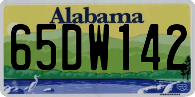 AL license plate 65DW142