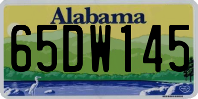AL license plate 65DW145