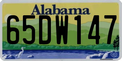 AL license plate 65DW147