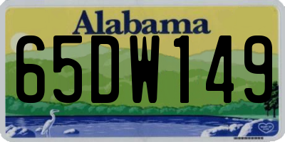 AL license plate 65DW149