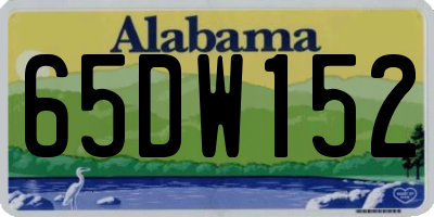 AL license plate 65DW152