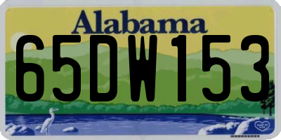 AL license plate 65DW153