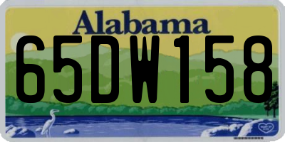 AL license plate 65DW158