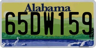 AL license plate 65DW159