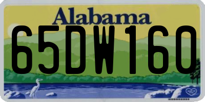 AL license plate 65DW160
