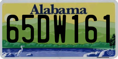 AL license plate 65DW161
