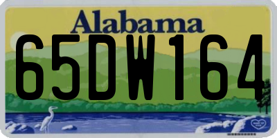 AL license plate 65DW164