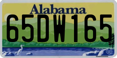 AL license plate 65DW165
