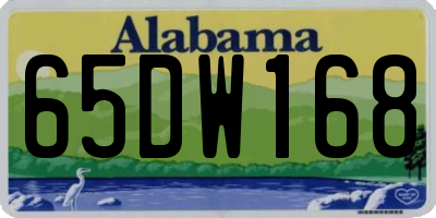 AL license plate 65DW168