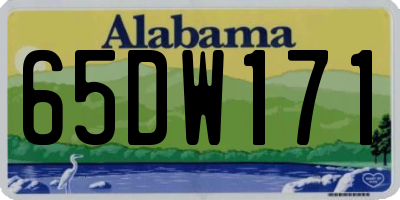 AL license plate 65DW171