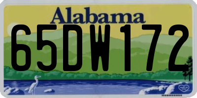 AL license plate 65DW172