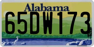 AL license plate 65DW173