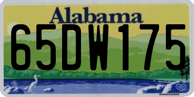 AL license plate 65DW175