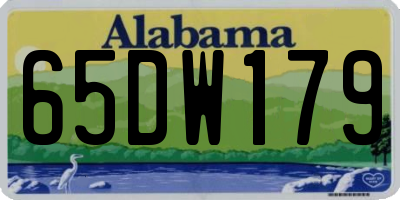 AL license plate 65DW179