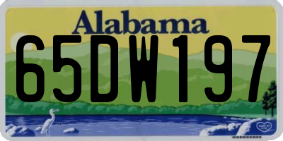 AL license plate 65DW197