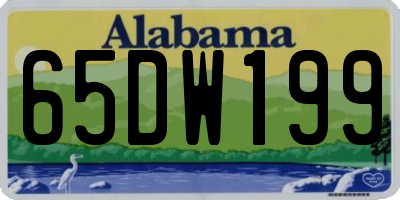 AL license plate 65DW199