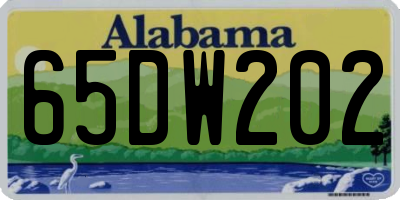 AL license plate 65DW202