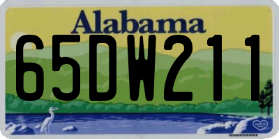 AL license plate 65DW211