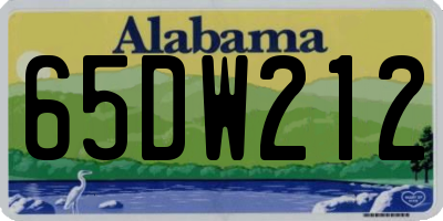 AL license plate 65DW212