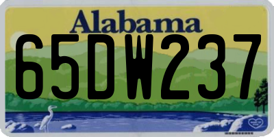 AL license plate 65DW237