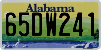 AL license plate 65DW241