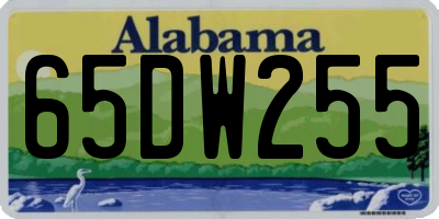 AL license plate 65DW255