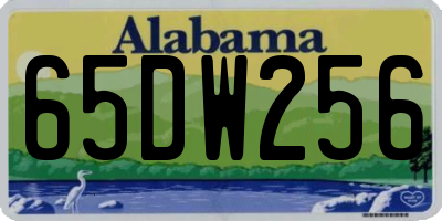 AL license plate 65DW256