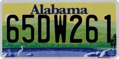 AL license plate 65DW261
