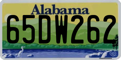 AL license plate 65DW262