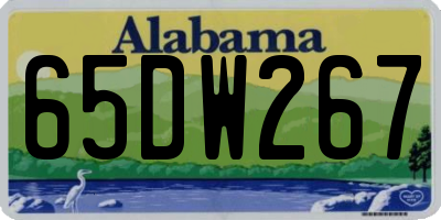AL license plate 65DW267