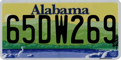AL license plate 65DW269
