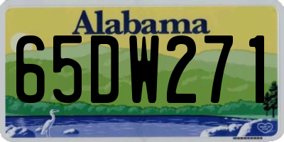 AL license plate 65DW271