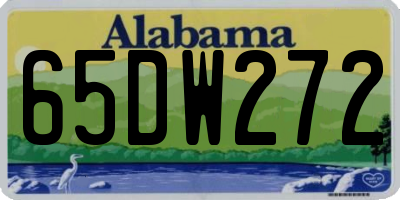 AL license plate 65DW272