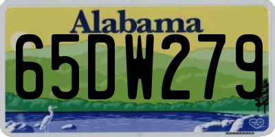AL license plate 65DW279