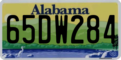 AL license plate 65DW284