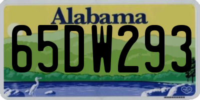 AL license plate 65DW293