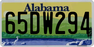 AL license plate 65DW294