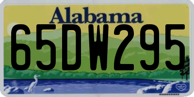 AL license plate 65DW295