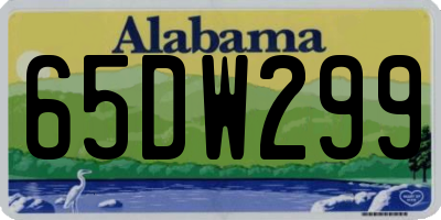 AL license plate 65DW299