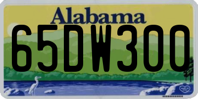 AL license plate 65DW300