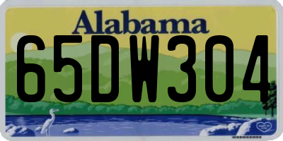 AL license plate 65DW304