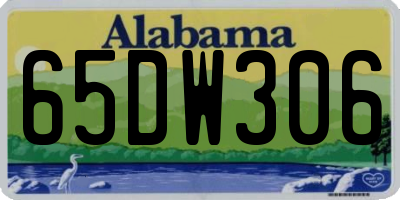 AL license plate 65DW306