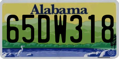 AL license plate 65DW318