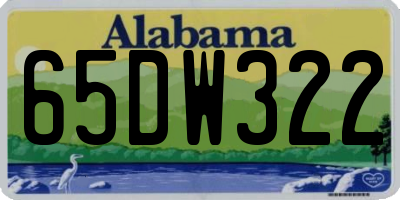 AL license plate 65DW322