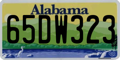 AL license plate 65DW323