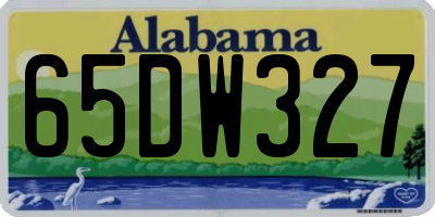 AL license plate 65DW327