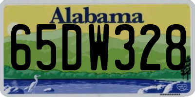 AL license plate 65DW328